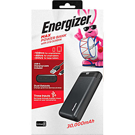 MAX Universal Power Bank 30,000 mAh 15W USB-C 3-Port