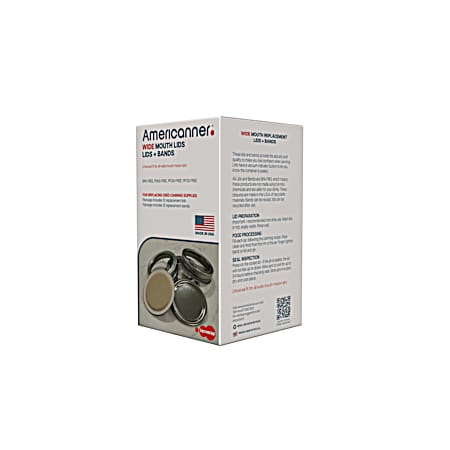 12 ct. Americanner Wide Mouth Lids & Bands