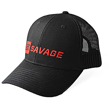 Men's Black Work Logo Trucker Cap