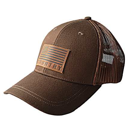 Men's Brown Legend Curved Trucker Cap
