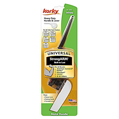 StrongARM Wave White Toilet Flush Handle