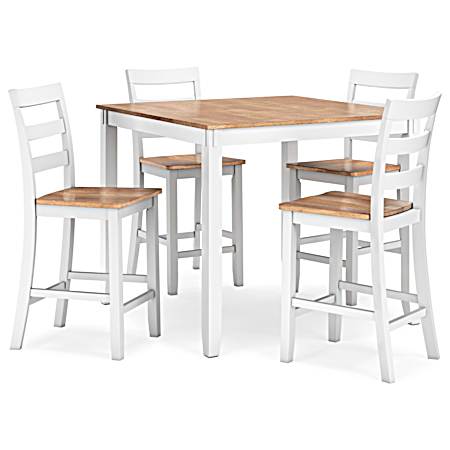 36 in. Gesthaven DRM Counter Table Set - Natural/White