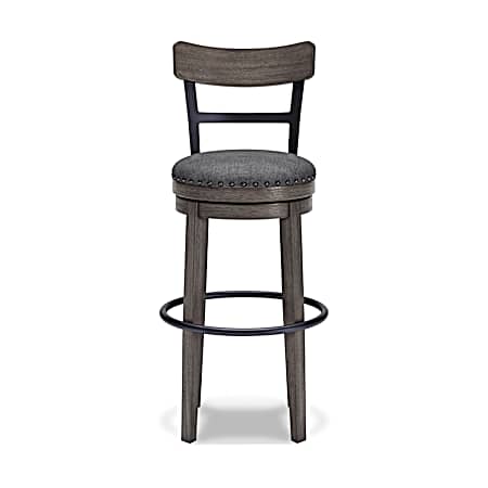 43 in. Caitbrook Tall UPH Swivel Barstool - Gray