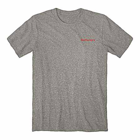Men's Heather Grey Red White & Bud Short Sleeve Shirt