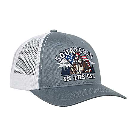 Adult Blue/White Susquatch American Logo Cap