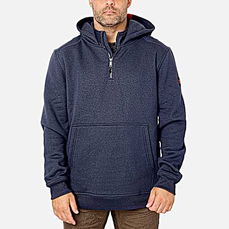 Men's Navy Blue Shevlin 1/4 Zip Hoodie