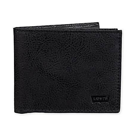 Men's Black Embossed Logo Passcase