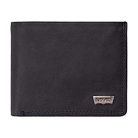 Men's Black RFID Bifold Traveler Wallet