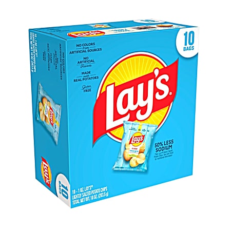 10 Ct Lay's Slightly Salted Chips Multipack
