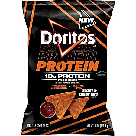 7 oz Protein Tortilla Chips, Sweet & Tangy BBQ flavor