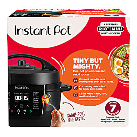 4 QT RIO Mini Multi-Cooker Black