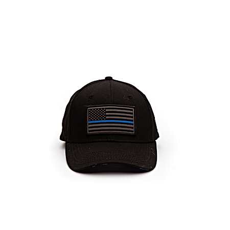 Men's Tan Blue Line Flag Cap