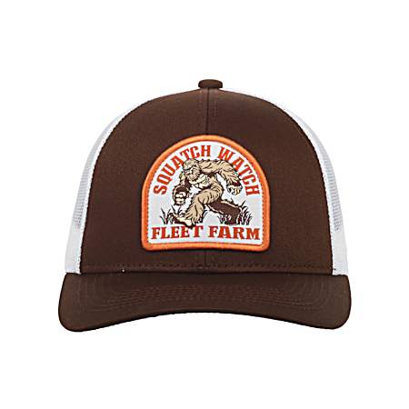 Adult Brown/White Sasquatch Patch Logo Cap