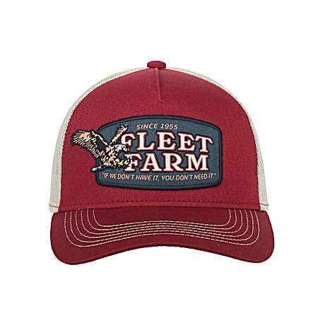 Adult Cardinal/Putty Eagle Patch Cap