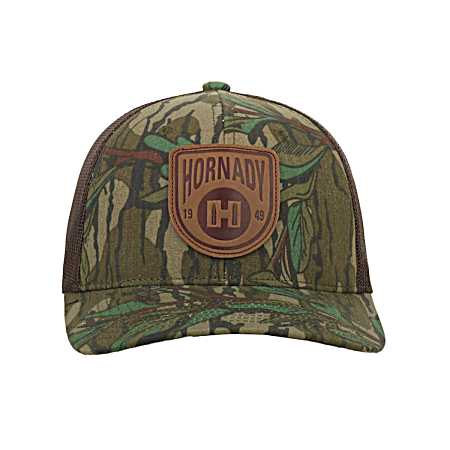 Adult Mossy Oak Greenleaf/Brown Logo Cap