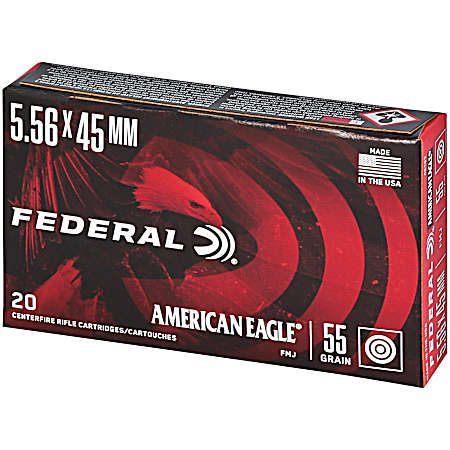 American Eagle 5.56x45MM 55GR FMJ - 20 Rnds