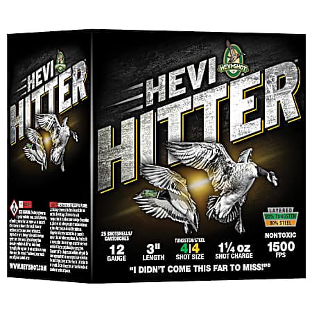 HEVI-HITTER 12GA 3IN 1-1/4OZ #4 TUNGSTEN/STEEL