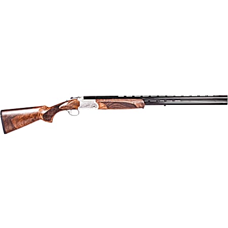 ATI ATIGKOF12SVE Cavalry SVE 12 Gauge 3 2rd 28 Blued O/U Barrel, Silver Engraved Metal Finish, Oiled Turkish Walnut Stock, Ejector, 5 Chokes