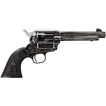 Colt Mfg P1850 Single Action Army Peacemaker 45 Colt (LC) 6 Shot 5.50 Blued Barrel & Cylinder, Color Case Hardened Frame, Black Polymer Grip