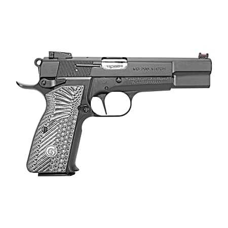 EAA GIRSAN 390465 MCP 35 Match 9mm Luger 15+1, 4.87 Stainless Steel Barrel, Matte Black Serrated Slide, Matte Black Steel Frame w/Beavertail, Black/Gray Checkered Grip, Ambidextrous
