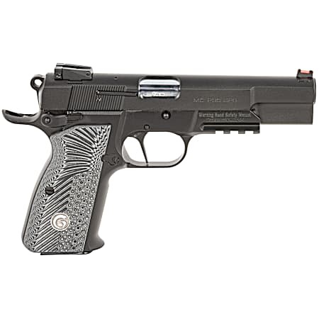 EAA GIRSAN 390470 MCP35 Match 9mm Luger 15+1 4.87 Stainless Steel Barrel, Matte Black Serrated Slide, Matte Black Steel Frame w/Accessory Rail & Beavertail, Black/Gray Checkered Grips Ambidextrous