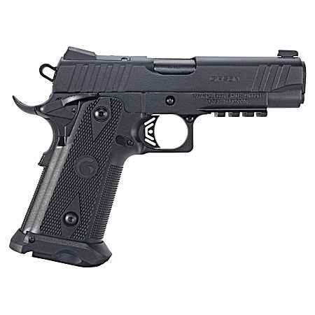 Girsan 395050 Witness2311  45 ACP 11+1 4.25 Black Steel Barrel, Black Serrated Steel Slide, Black Polymer Frame w/Beavertail & Picatinny Rail, Black Checkered Polymer Grip, Ambidextrous
