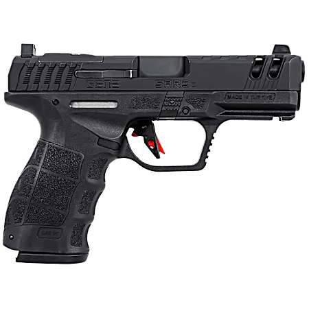SAR USA SAR9CG3BL SAR9 C Gen3 Compact Frame 9mm Luger 15+1 4 Black Steel Barrel, Black Steel Optic Ready/Ported/Serrated Slide, Black Polymer Frame w/Picatinny Rail, Interchangeable Backstrap Grip