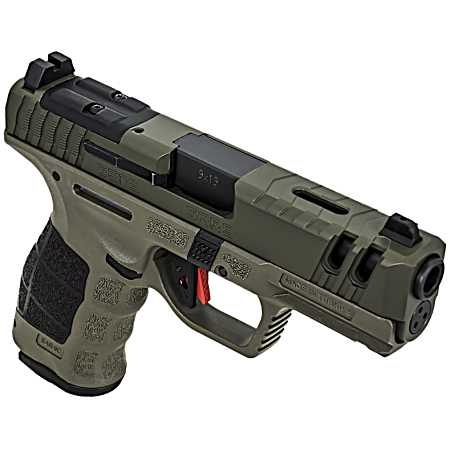 SAR USA SAR9CG3OD SAR9 C Gen3 Compact Frame 9mm Luger 15+1 4 Black Steel Barrel, OD Green Cerakote Steel Slide, OD Green Polymer Frame w/Picatinny Rail, Black Interchangeable Backstrap Grip