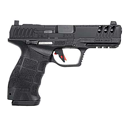 SAR USA SAR9G3BL SAR9 Gen3 Full Size Frame 9mm Luger 17+1 4.40 Black Steel Barrel, Black Cerakote Serrated Steel Slide, Black Cerakote Polymer Frame w/Picatinny Rail, Black Polymer Grip