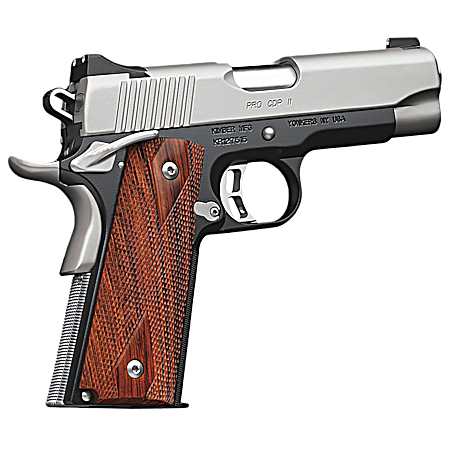 Kimber Mfg.,inc 3200055CA Pro CDP II (CA) 45 ACP 7+1 4 Satin Silver Stainless Steel Slide Matte Black KimPro II Rosewood Double Diamond Grip