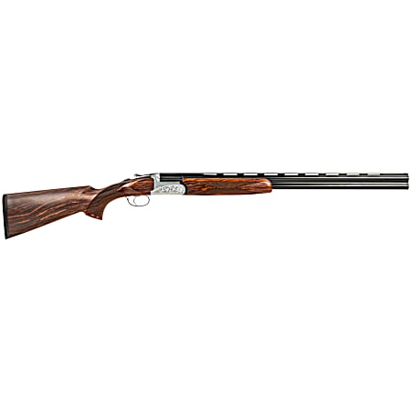 Fausti Usa, Inc 15602 Caledon  16 Gauge 2.75 2rd 28 Blued Barrel, Engraved Stainless Rec, Wood Laser Grain Stock, Metallic Bead Sight