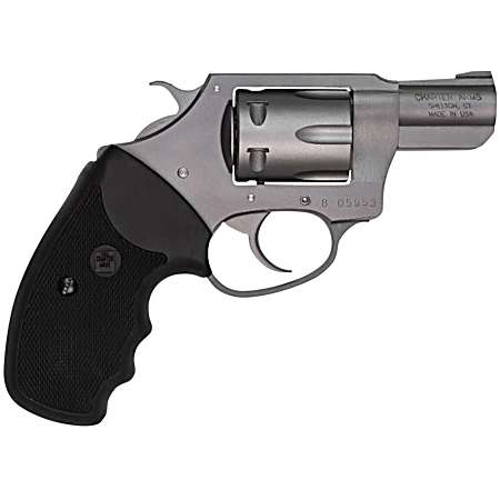 Charter Arms 72224 Pathfinder  Small 22 LR, 8 Shot 2 Stainless Steel Barrel  & Cylinder, Anodized Aluminum Frame w/Black Finger Grooved Rubber Grip, Exposed Hammer