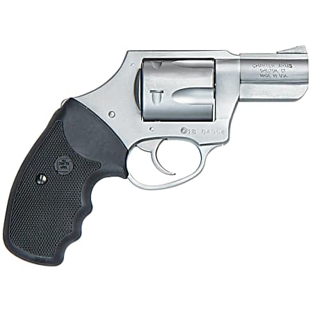 Charter Arms 73521 Mag Pug  357 Mag, 5 Shot 2.20 Matte Stainless Steel Barrel, Cylinder & Frame w/Black Finger Grooved Rubber Grip