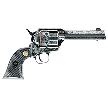 Chiappa Firearms 340089 SAA 1873  Medium Frame 22 LR 6 Shot, 4.75 Antiqued Steel Barrel, Antiqued Steel Frame, Antique Cylinder, Black Plastic Grip, Exposed Hammer