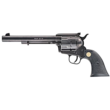 Chiappa Firearms 340170D SAA 1873  Medium Frame 22 LR/22 WMR 10 Shot, 7.50 Blued Steel Barrel, Blued Steel Frame, Blued Cylinder, Black Plastic Grip, Exposed Hammer