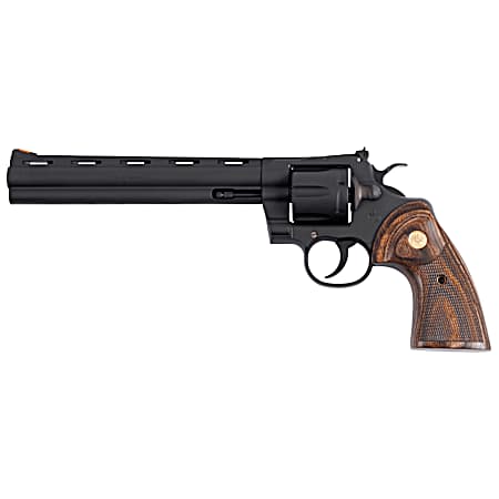 Colt Mfg PYTHONBM8WTS Python  357 Mag/38 Special 6 Shot 8 Matte Blued Vent Rib Carbon Steel Barrel, Cylinder & Frame, Wood Grip, Exposed Hammer