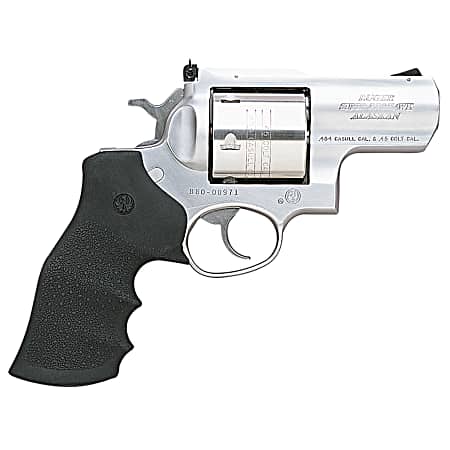 Ruger 5301 Super Redhawk Alaskan Large Frame 454 Casull 6rd 2.50 Satin Stainless Barrel, Frame & Cylinder, Hogue Finger Groove Tamer Monogrip, Grip Transfer Bar Safety, Exposed Hammer