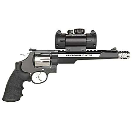 Smith & Wesson 170318 Performance Center 629 Hunter 44 Rem Mag 6rd 7.50 Stainless Steel Black Stainless Steel Black Polymer Grip