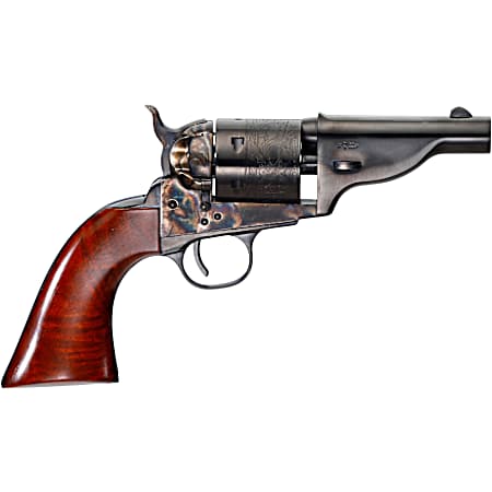 Taylors & Company 550958 Uberti Hickok Open-Top 38 Special 6 Shot 3.50 Blued Barrel, Blued Engraved Cylinder, Color Case Hardened Steel Frame, Walnut Army Grip, Hammer Bar Safety, Exposed Hammer