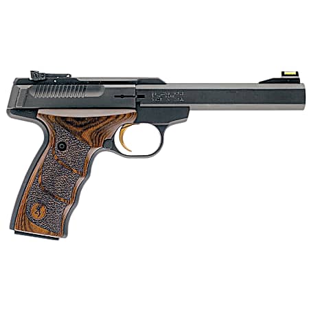 Browning 051428490 Buck Mark Plus UDX *CA Compliant 22 LR 10+1 5.50 Matte Black Slab Side Barrel, Matte Black Serrated Slide & Aluminum Frame, Finger Groove Laminate Grip