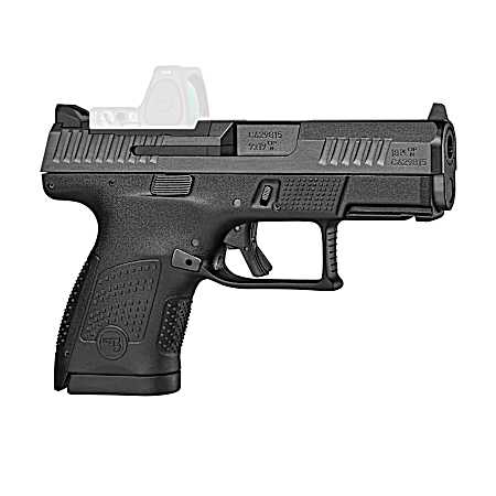 CZ-USA 01568 P-10 S  Sub-Compact Frame 9mm Luger 10+1 3.50 Black Steel Barrel, Black Nitride Optic Ready/Serrated Steel Slide, Black Polymer Frame w/Picatinny Rail