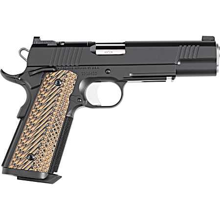 Dan Wesson 01794 Specialist  Full Size Frame 10mm Auto 8+1 5 Stainless Match Grade Barrel, Black Duty Optics Ready/Serrated Steel Slide, Black Duty Steel Frame w/Picatinny Rail, Black/Brown G10 Grip