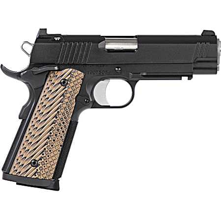 Dan Wesson 01795 Specialist Commander Full Size Frame 45 ACP 8+1 4.25 Stainless Steel Barrel, Black Duty Serrated Steel Slide, Black Duty Steel Frame w/Picatinny Rail, Black/Brown G10 Grip
