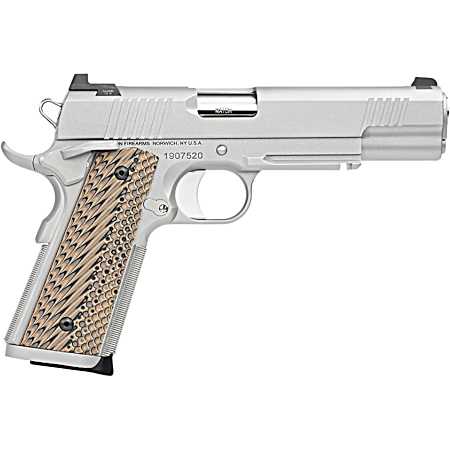 Dan Wesson 01802 Specialist  45 ACP 8+1 5 Stainless Steel Barrel, Bead Blasted Serrated Stainless Steel Slide, Frame w/Beavertail & Picatinny Rail, Black/Brown G10 Grip, Ambidextrous