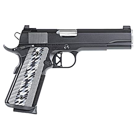 Dan Wesson 01823 Valor  45 ACP 8+1 5 Stainless Steel Barrel, Black Duty Serrated Stainless Steel Slide & Frame w/Picatinny Rail & Beavertail, Gray G10 Grip, Ambidextrous