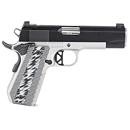 Dan Wesson 01825 V-Bob  45 ACP 8+1 4.25 Stainless Match Grade Barrel, Blued Serrated Stainless Steel Slide, Stainless Steel Frame w/Beavertail, Black/Gray G10 Grip, Ambidextrous