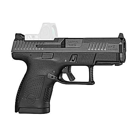 CZ-USA 91568 P-10 S  Sub-Compact Frame 9mm Luger 12+1 3.50 Black Steel Barrel, Black Nitride Optic Ready/Serrated Steel Slide, Black Polymer Frame w/Picatinny Rail