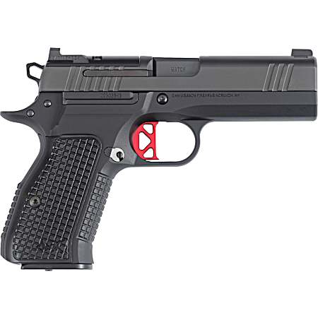Dan Wesson 92104 DWX  Compact Frame 9mm Luger 15+1 4 Black Match Grade Barrel, Black DLC Serrated Slide, Black Aluminum Frame w/Beavertail, Black Aluminum Grip