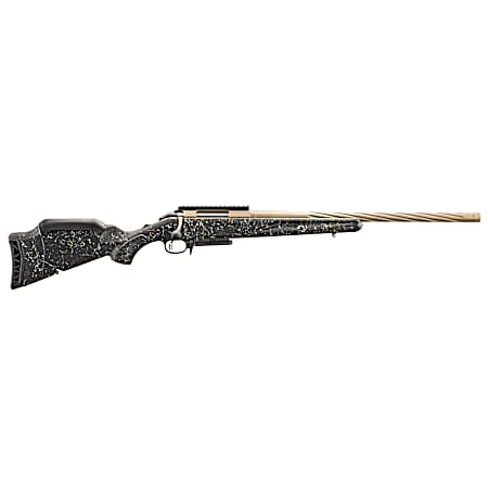 Ruger 46972 American II Prairie 308 Win 3+1 20 Smoked Bronze Cerakote Spiral Fluted Threaded Barrel & Alloy Steel Receiver w/Picatinny Rail, Black Splatter Adj LOP Synthetic Stock
