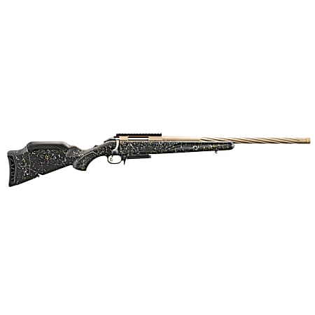 Ruger 46973 American Prairie Gen II Full Size 6.5 Creedmoor 3+1 20 Smoked Bronze Cerakote Spiral Fluted Threaded Barrel & Alloy Steel Receiver w/Picatinny Rail, Black Splatter Adj LOP Synthetic Stock